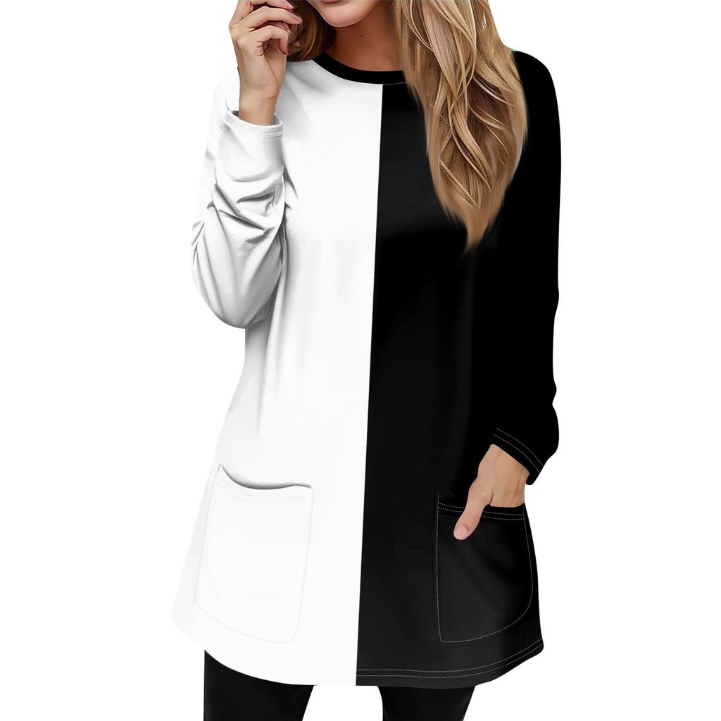 Женская толстовка, пуловер, спортивная одежда, карман, принт, повседневный топ с круглым вырезом и длинными рукавами