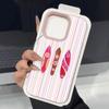 Модный Чехол для Телефона с Полосатым Рисунком Серфборда для iPhone 17 Air 16 15 14 13 12 11 Pro Max 16e 17e X XR XS Max Ударопрочный Чехол