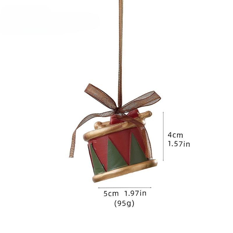 New Christmas Ornaments High-end three-dimensional retro resin old man gift bag bell pendant Christmas tree pendant