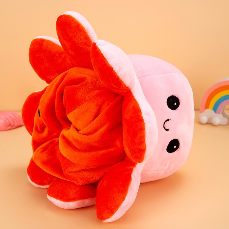 Cute Flipped Little Octopus Plush Toy Face-changing Expression Double-sided Octopus Aquarium Souvenir