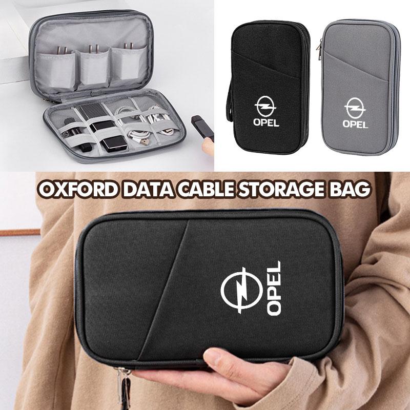 AAAYS1 For Opel Car Portable Storage Bag Carry Lighter Data Cable Key Bank Card Insignia Corsa Zafira Mokka Grandland Antara Ampera