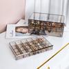 Multi-Compartment Jewelry Storage Box, Acrylic Transparent Earrings Drawer Box With Three-Layer 72-Grid High-Capacity Portable