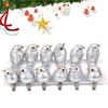 12PCS Artificial Birds with Metal Clip Glitter Artificial Simulation Foam Bird Ornaments DIY Craft for Christmas Tree Decoration Party Accessories