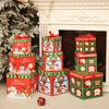 3 шт. рождественские складные подарочные коробки рождественская елка Санта снеговик гнездо коробка с крышками праздничные принадлежности для вечеринок на Рождество свадьбы годовщины