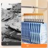 1PCS Solid Wooden Trouser Clip Home Closet Stainless Hat Skirt Storage Rotatable Multi-Clip Student Dormitory Storage Clip