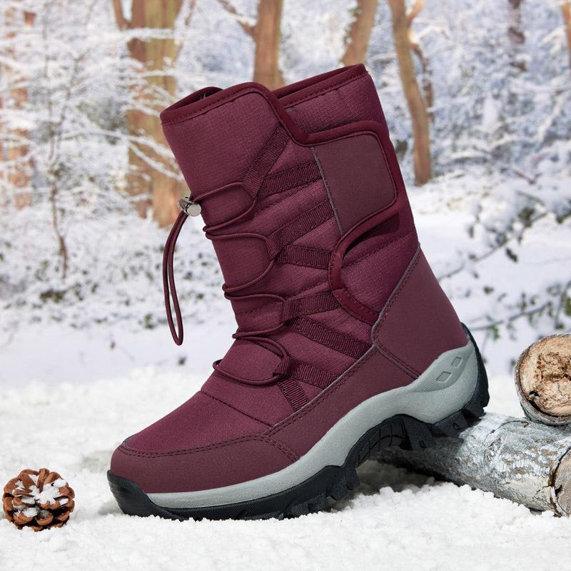 Водонепроницаемые ботинки Northeast High-Top Snow Boots — нескользящие, из толстого хлопка, с бархатным покрытием, для мужчин и женщин, идеально подходят для походов