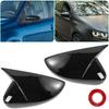 1 пара крышек боковых зеркал для VW Polo MK5 09-17 Глянцевые черные колпачки крышек зеркал заднего вида Левый + Правый 6R0857537B 6R0857538B