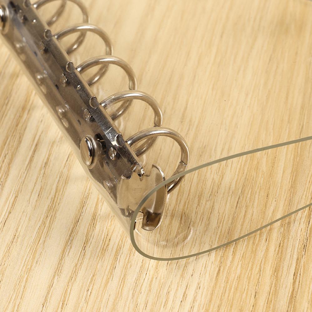 A4/A5/A6/A7 Школьная папка-клип из пластика, прозрачная, на кольцах для листов, планер, блокнот