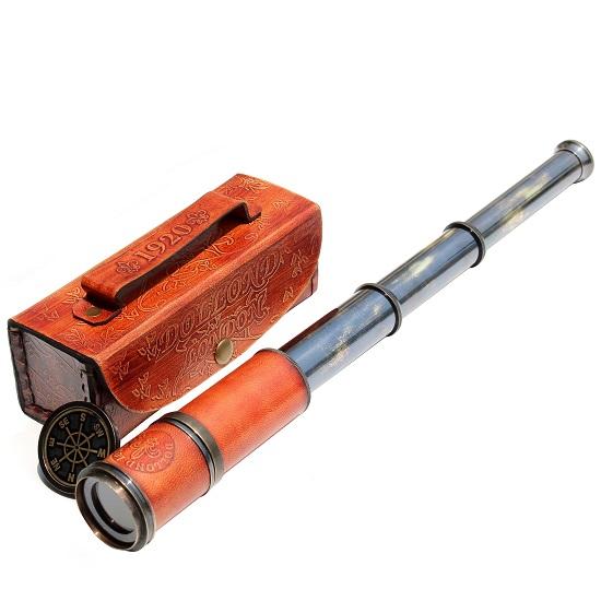 Телескоп 1920 London Brass Maritime 15x Pirate Spyglass Telescope - функциональный, латунный и прозрачный