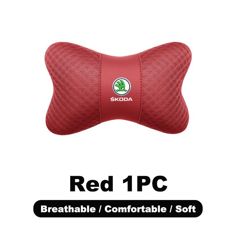 Car Seat Headrest Lumbar Support Cushion Pillow For Skoda S Fabia 2 Superb Octavia 2 Karoq VII Yeti Scala Kamiq VRS Accessories
