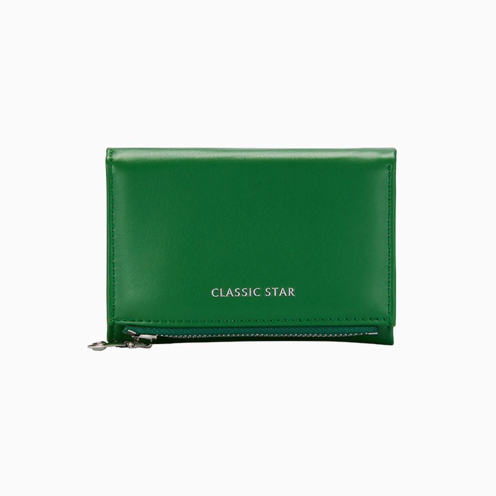 Однотонный кошелек для монет из искусственной кожи, женские кошельки, портативные короткие кошельки для студентов