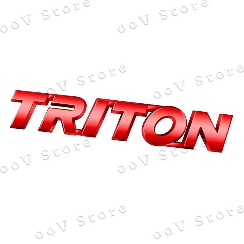 1Pcs 3D ABS Plastic Sticker Tail Decoration Badge Auto Rear Trunk Emblem For Triton Letter Logo Accessories