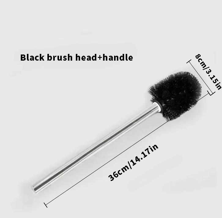 1pc  Japanese Minimalist Toilet Brush |   Stainless Steel Brush Head Premium Bathroom Cleaning Tool