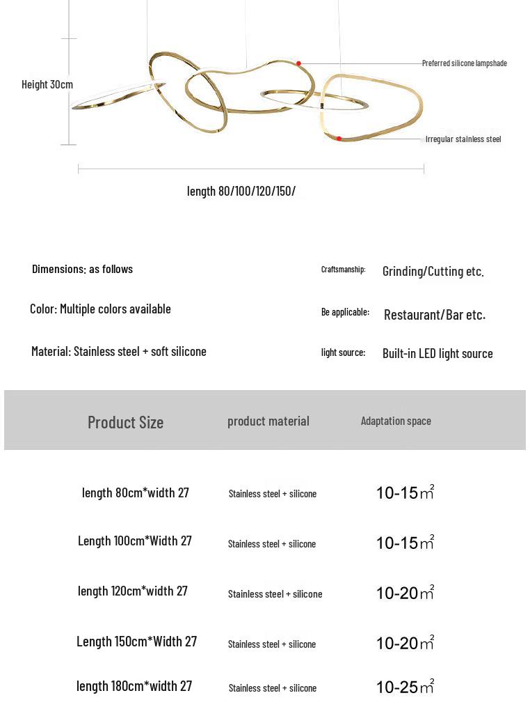Постмодернистский минималистичный дизайнерский подвесной светильник для бара, отеля или виллы
