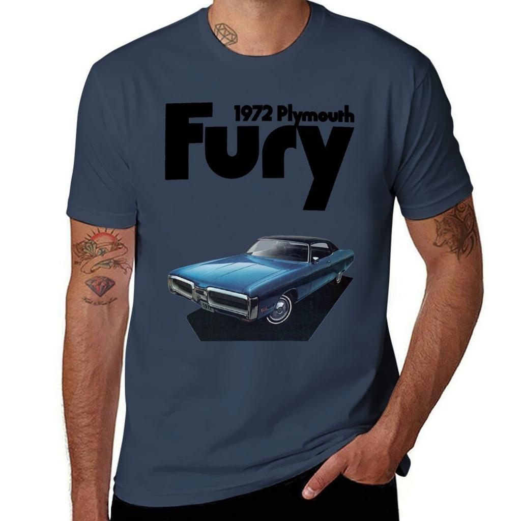 Футболка PLYMOUTH GRAN FURY Большого Размера Повседневный Топ для Улицы