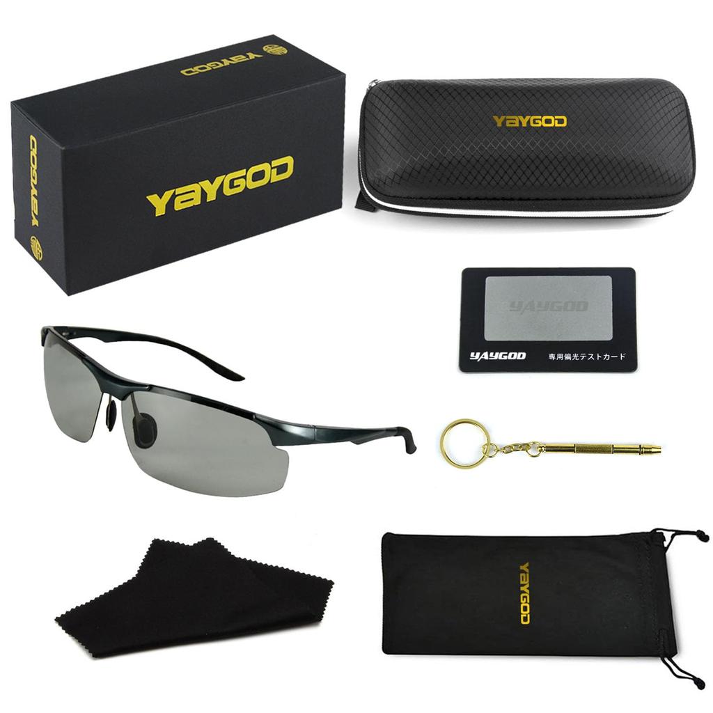 Фотохромные поляризационные солнцезащитные очки с изменяющим цвет, магниевый сплав, унисекс, спортивные, УФ, цветные фотохромные очки [YAYGOD] Солнцезащитные очки, [Ультра