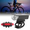 2Pcs/Set Waterproof Bike Headlight Tail Light Set USB Rechargeable MTB Front Back Lamp  Road