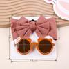 Baby Hair Accessories Summer Infant Headband Sunglasses Sun Protection Beach Kids Sun Glasses Head Band Set 2Pcs/Pack