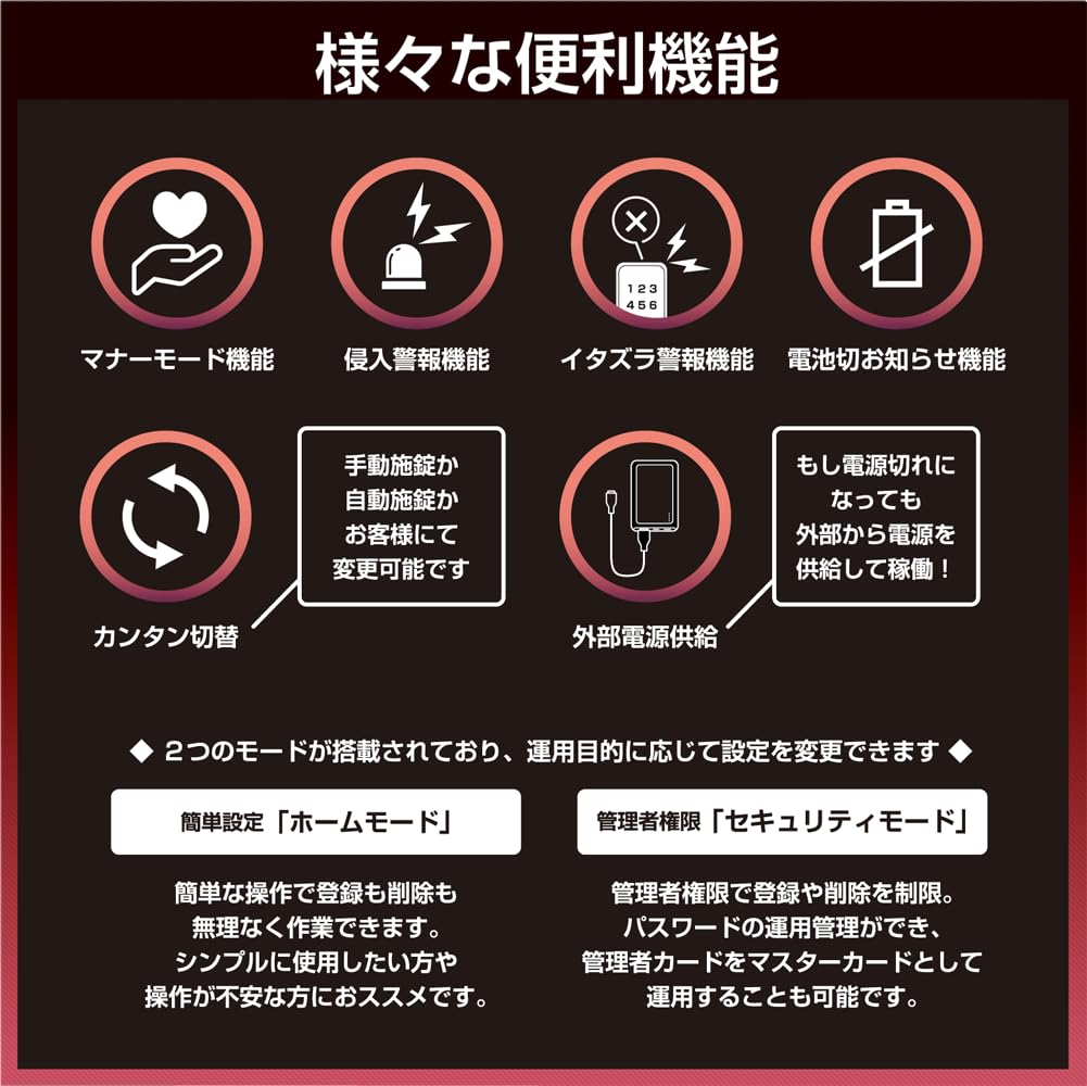 Цифровой дверной замок Lockman Japan, тонкий вертикальный тип, совместим со сдвижными дверями, с ключом для экстренной ситуации, запись истории, управление картой/PIN-кодом, LC-505TA-
