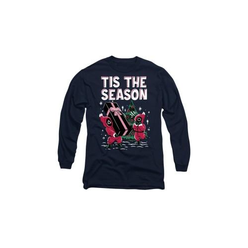 Футболка унисекс для взрослых с изображением кальмара «Tis The Season»