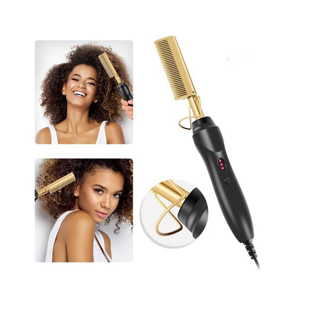 Выпрямитель для волос Расческа Про Электрическая расческа для выпрямления волос Нагрев Горячая расческа Пресс