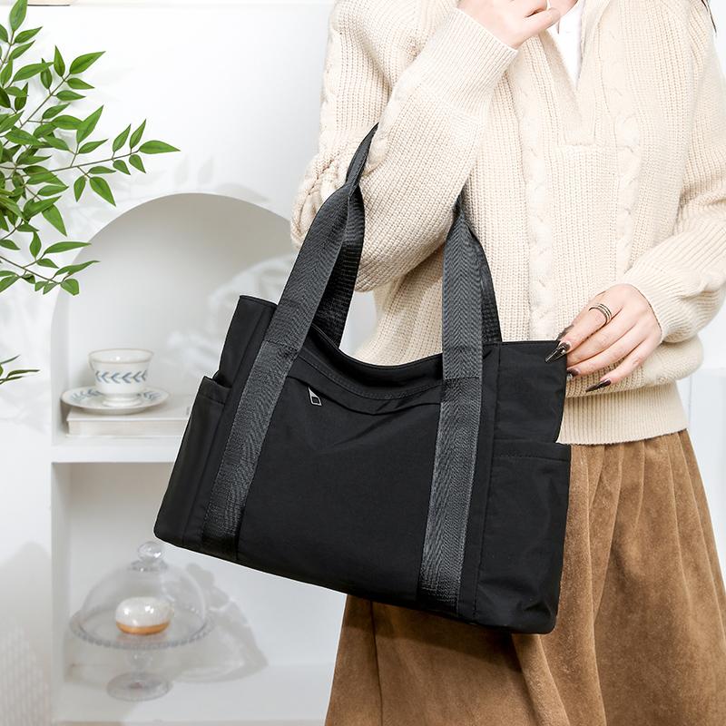 Large Capacity Tote Bag Women's Multi-Compartment Nylon Shoulder Bag