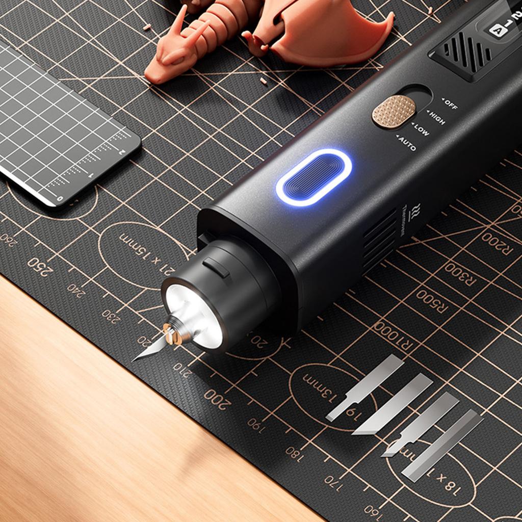 Ultrasonic Cutter 40kHz High Portable Handheld Ultrasonic Cutting Tool with 50 Replacement Blades for PCB Circuit Board Plastics Wood