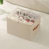 Pure Color of Household Clothing Shoes Bin with Cover Finishing Receive a Case 12 Fabric Folded Wardrobe Underwear Sorting Bin