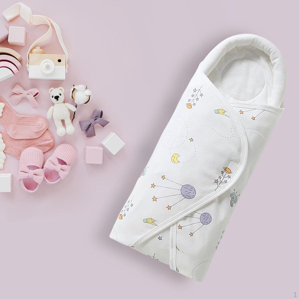 Baby Swaddle Wraps with Hat for Bath Pool Beach Shower Cartoon Sleep Blanket Pink