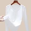 Mercerized Cotton Women's Long-sleeved Early Autumn New Khmer Bottoming Shirt Solid Color Spring and Autumn Top