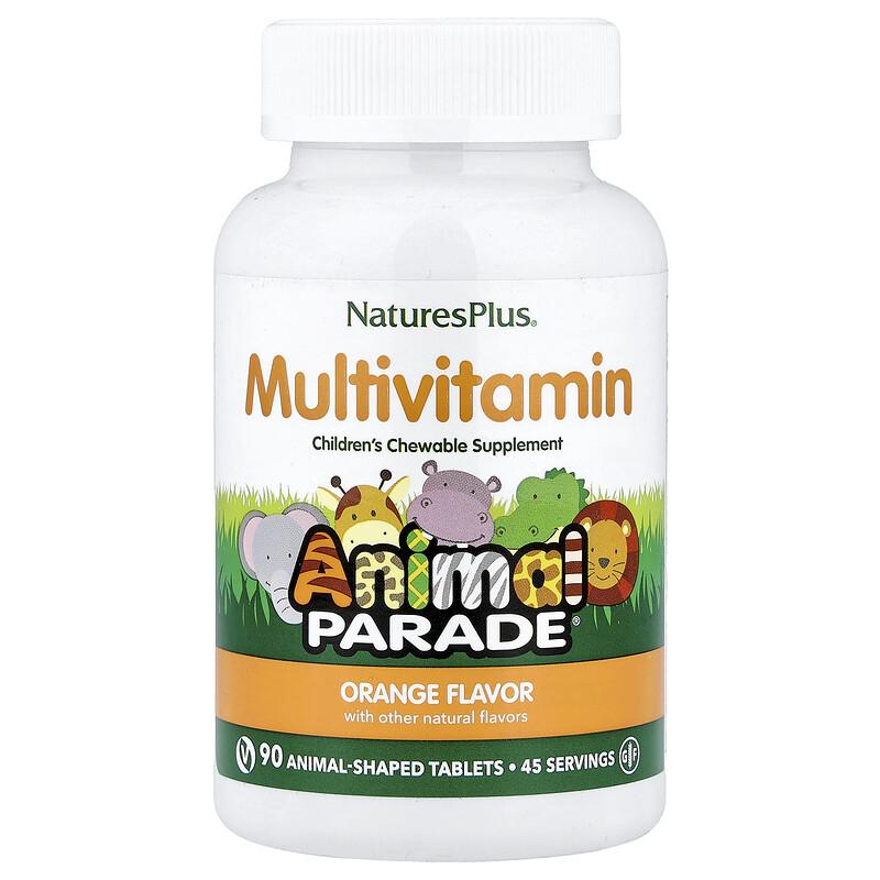 Animal Parade®, Children's Chewable Multivitamin, Orange, 90 Animal-Shaped Tablets