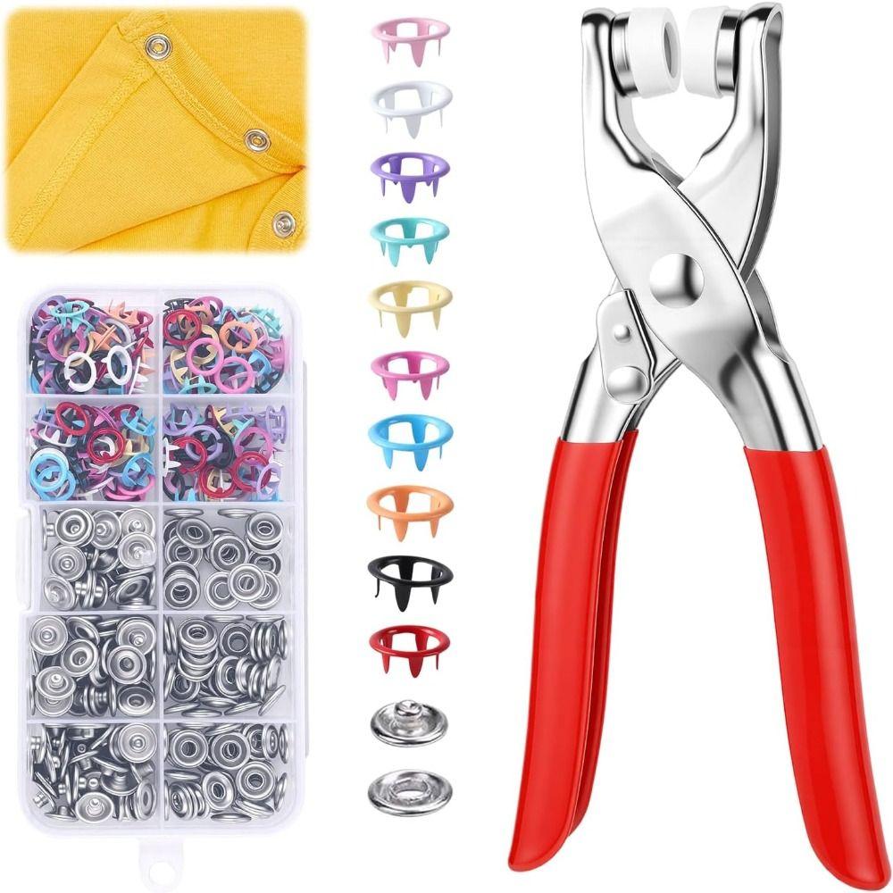 50/100Sets DIY Craft Snap Button Installation Multi-Purpose Hand Pressure Plier Bag