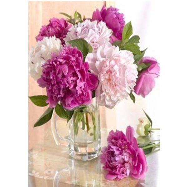 5D DIY Полный Круглый Алмазная Картина Цветочная Ваза Алмазная Картина Вышивка Крестом Алмазная Вышивка