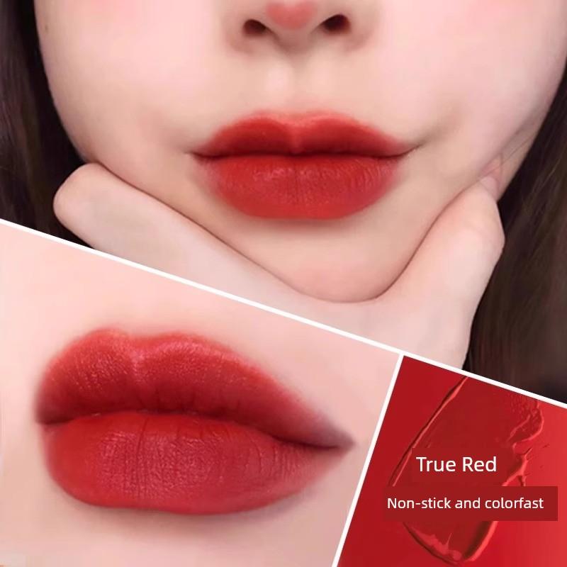 Lipstick Does Not Fade No Stain on Cup Bean Paste Milk Tea Color Matte Plain Face White Genuine Goods Does Not Fade