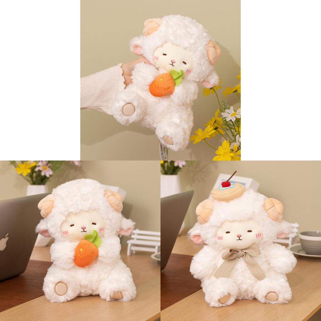 Плюшевая игрушка-овечка с мягким наполнителем из ПП-хлопка для детей и подростков. Идея подарка