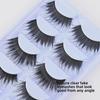 Smokey Makeup Cross Thick False Eyelashes - 5 Pairs, Black, Blue, Purple, Brown, Stage Series