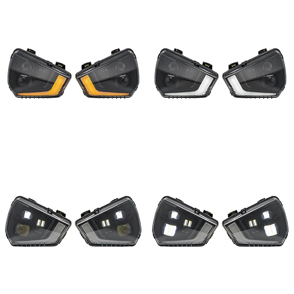 LED Headlights For Can-Am Ryker 600 900 Sport Rally Front LED Head Lamp Assembly with High-Low Beam DRL Turn Signal Plug & Play