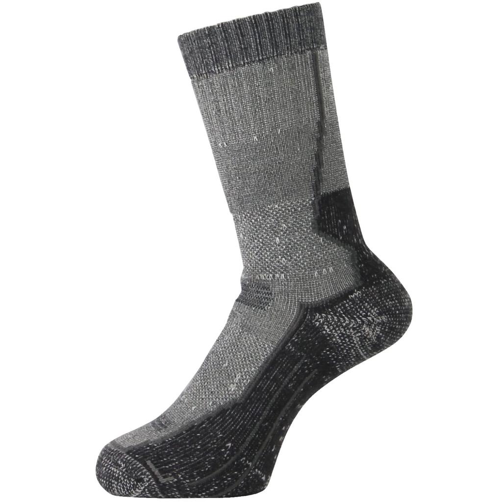 VAXPOT Merino Wool Trekking for Men and Mountaineering and Full Pile Sizes Socks, Thick, Women, Trekking, Supportive, Knit, VA-8271 CHRxBLK, 25-27cm