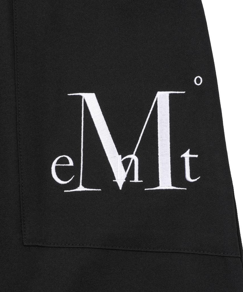 MUCENT Modern Stripe Color Block Wide Pintuck Half Pants