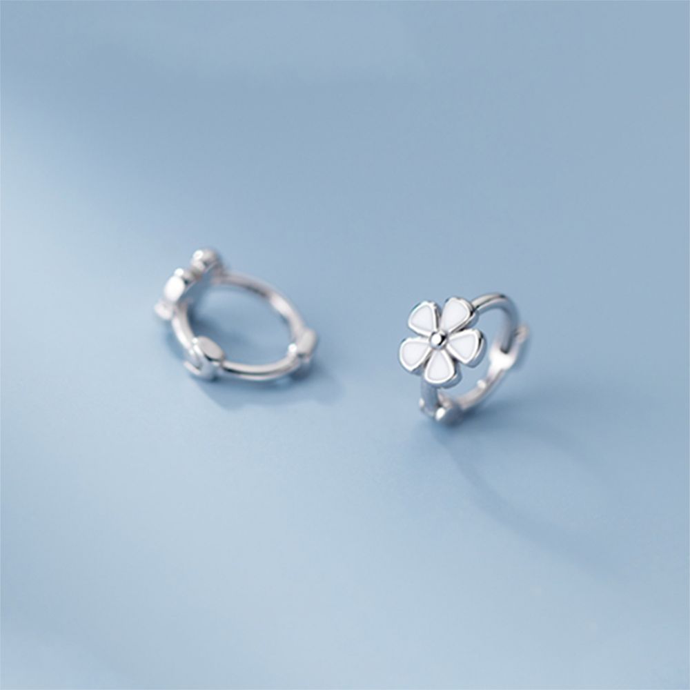 Jewelry Gold Color Geometric Flower Flower Ear Buckles Korean Style Hoop Earrings Women Earrings