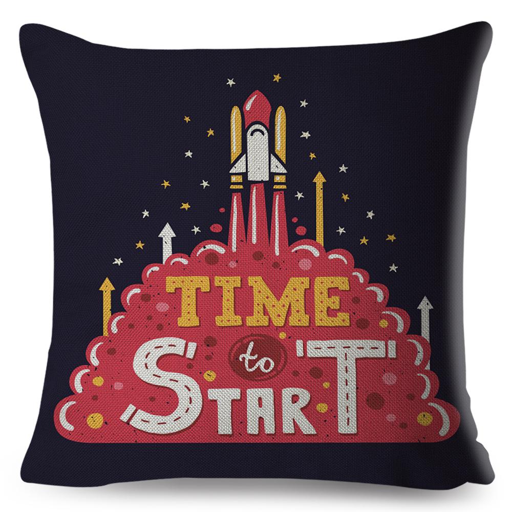 Motivational Quote Cushion Cover Inspirational Lettering Design Decorative Pillow Case Living Room Bedroom Sofa Home Decor