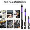D1 Magnetic Batch Head PH2 Cross Screwdriver Set High Hardness Non-Slip Impact Drill Bit 25/50/65/70/90mm Anti-shock Screwdriver