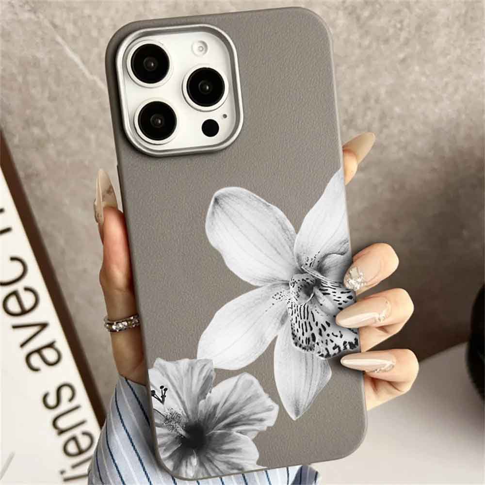 Прозрачный узорчатый цветочный чехол для телефона, кожаный чехол для Samsung Iphone Xiaomi, устойчивый к царапинам чехол для мобильного телефона, чехол для телефона