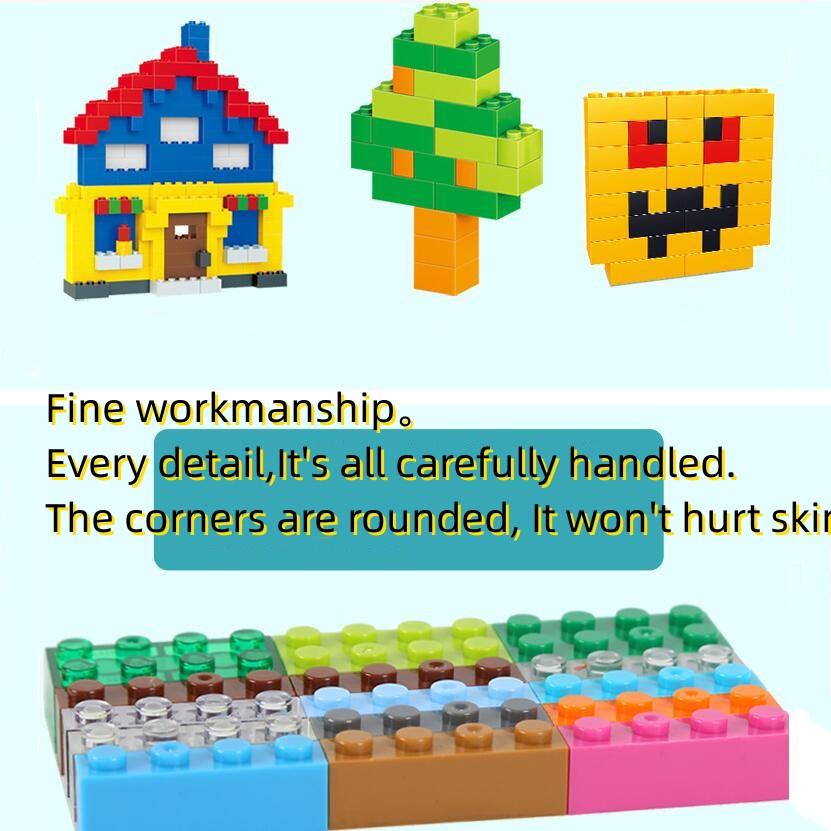 Массовые строительные блоки, 16 цветов, 500 г, 300 шт., детские развивающие игрушки, сделай сам, бесплатная сборка, креативный подарок, минифигурка