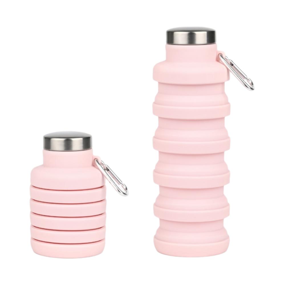 17oz Collapsible Water Bottle Silicone Leakproof Foldable Water Bottle Eco-Friendly Lightweight Sport Water Bottle Hiking