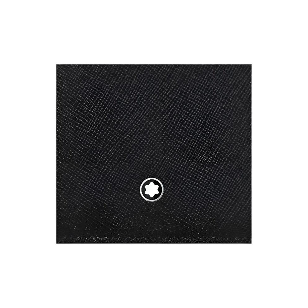 Montblanc Кожаный кошелек с логотипом Мужской кошелек Черный 128583