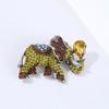 Блестящая Брошь-Слон со Стразами Элегантный Дизайн Булавка-Корсаж Для Вечеринки Вечернего Наряда Символизирующая Удачу