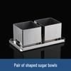 Stainless Steel Sugar Bowl and Milk Cup Set for Restaurant and Hotel Use