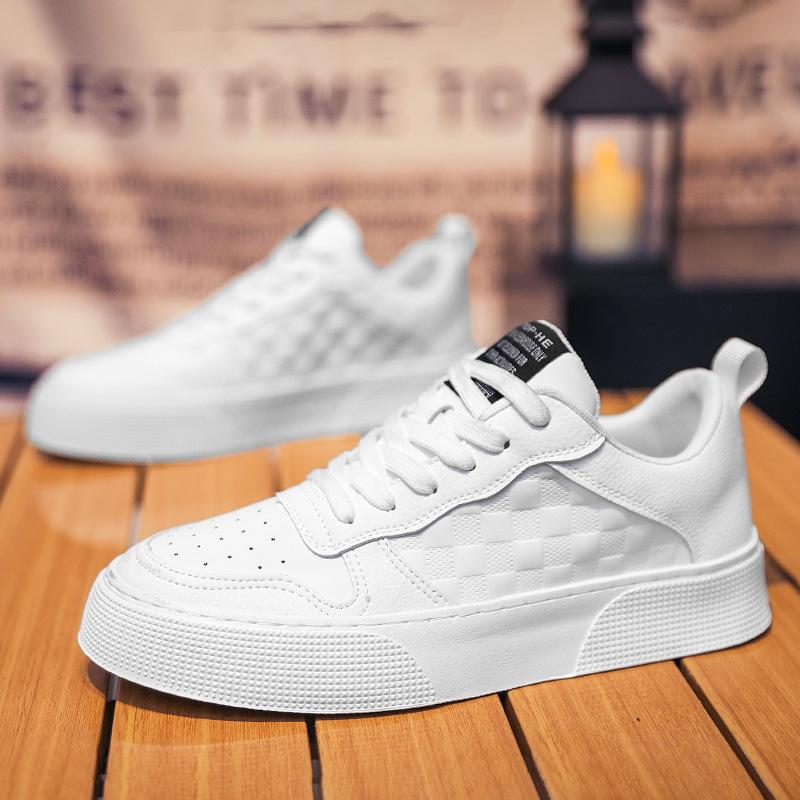 Новые спортивные весенние тенденции студенческие скейтбордные туфли универсальные мужские белые туфли износостойкие повседневные туфли