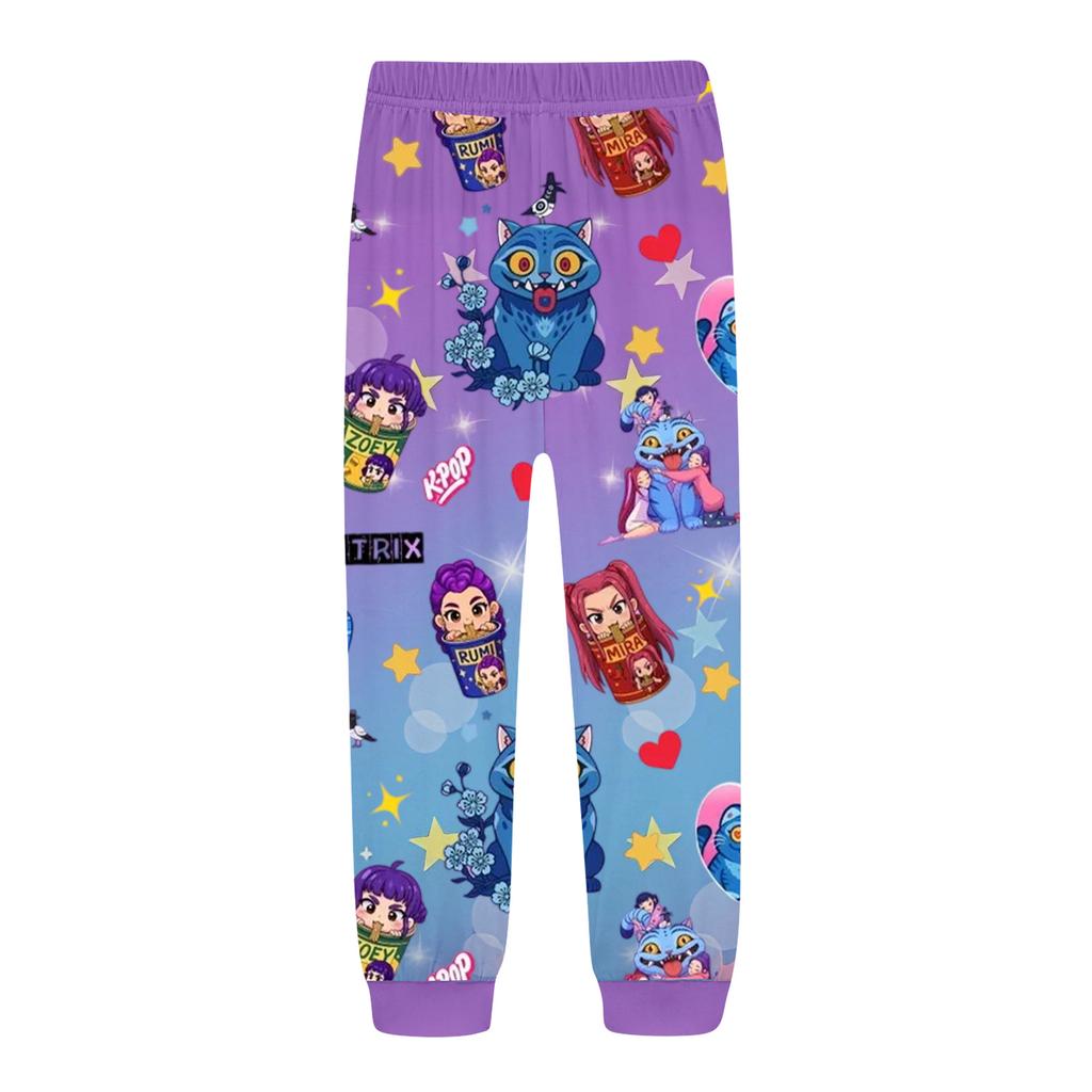 Children's Fashion Suit Skirt Round Neck Long Sleeve Top Pants